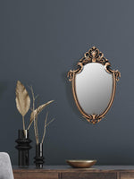 3 x RAW Customer Returns OMIRO Decorative Wall Mirror Vintage Hanging Mirror for Bedroom Oval Antique Brown - RRP €72.57