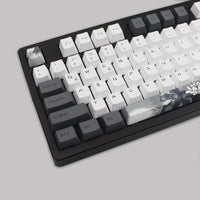 1 x RAW Customer Returns JSJT Ink Lotus Keycaps 140 Keys German Keycaps PBT OEM Profile Keycaps Keycaps Only for 61 68 84 87 96 108 Cherry MX Switches ANSI ISO Layout Mechanical Keyboards - RRP €41.34