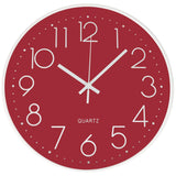 2 x RAW Customer Returns Outpicker Wall Clock Without Ticking Sounds 30cm Modern Quartz Silent Wall Clock Creeping Second Wall Clock Decor for Room Home Living Room Kitchen Office Bedroom Red  - RRP €38.3