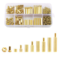 1 x RAW Customer Returns Litorange 240pcs M3 Male Female Hex Brass Spacer Spacer Screw Nut Threaded Pillar PCB Motherboard Assortment Kit - RRP €15.99