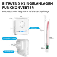 2 x RAW Customer Returns BITIWEND Radio signal forwarding Radio extension set for forwarding doorbells and chimes 1 radio converter 1 receiver for existing doorbell systems transmitter 3-24V AC DC  - RRP €78.68