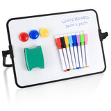 1 x RAW Customer Returns Whiteboard magnetic board, small double-sided whiteboard dry erase, A4 format magnetic board magnetic board, with dry erase pens, eraser, magnets, 30 x 21 cm - RRP €12.38