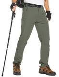 1 x RAW Customer Returns wihnsinop Men s Outdoor Pants Hiking Pants Waterproof Lightweight Summer Pants Trekking Pants for Men with Zipper Pockets and Belt - RRP €42.28