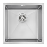 1 x RAW Customer Returns Auralum sink 44 x 44 cm, kitchen sink stainless steel sink for 45 cm base cabinet, small kitchen washbasin built-in sink including siphon drain and overflow set - RRP €119.99