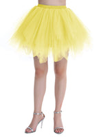 1 x RAW Customer Returns Dressystar Women s Short Tulle Skirt Petticoats Underskirt Rockabilly Tutu Tulle Dance Dress Ballet Skirt Yellow M - RRP €20.16