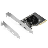 1 x RAW Customer Returns ELUTENG USB C PCIe Card 2 Ports 2 x 10Gpbs Compatible with PCIE X4 X8 X16, PCI-E USB C 3.2 Gen2 Expansion Card 20Gbps with Large Area Heatsink for Desktop PC Windows 11 10 8 7 XP - RRP €27.53