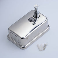 1 x RAW Customer Returns Beelee Chrome Finish Double Soap Shampoo Gel Dispenser, 304 Stainless Steel, 800ml - RRP €25.2