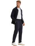 1 x RAW Customer Returns Morgenstern men s tracksuit house suit set jersey cotton polyester navy blue M - RRP €80.62