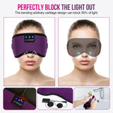 1 x RAW Customer Returns Sleep Mask Bluetooth 100 Blackout Sleep Mask with Headphones Side Sleeper Washable Light Blocking Sleep Glasses with Microphone for Travel Nap Yoga Meditation Sleeping Purple  - RRP €27.76