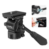 1 x RAW Customer Returns SMALLRIG tripod fluid head Pan Tilt Head CH10 with quick release plate, fluid head suitable for AR-ca Swiss for compact video cameras and DSLR cameras, 3kg load capacity for tripod camera - 3259 - RRP €49.9