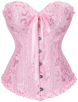 1 x RAW Customer Returns SZIVYSHI Women s Corset Sexy Corset - Top for Costume, Outfit, Lingerie, Steampunk, Gothic, Pirates, Patent, Women, Extreme, Body Sex Toys - Pink - Large L - RRP €27.64