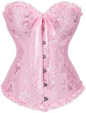 1 x RAW Customer Returns SZIVYSHI Women s Corset Sexy Corset - Top for Costume, Outfit, Lingerie, Steampunk, Gothic, Pirates, Patent, Women, Extreme, Body Sex Toys - Pink - Large M - RRP €27.84