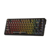 1 x RAW Customer Returns Redragon K649 PRO Gaming Keyboard with Gasket, 3 Modes, 82 Keys, Fully Transparent Hot Swap Mechanical Keyboard with Upgraded Base, Sound Absorbing Foam, Translucent Switch - RRP €70.27