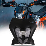 1 x RAW Customer Returns Single LED light for motorcycle Front light for KTM EXC EXCF SX SXF XC XCF XCW XCFW 125 150 250 300 350 400 450 505 525 530 black  - RRP €69.99