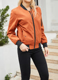 1 x Brand New Vcindai women s flight jacket lightweight bomber jacket long-sleeved jacket zipper pilot jacket - RRP €19.13