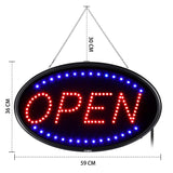 1 x RAW Customer Returns FITNATE LED Open Sign Board XL, LED Open Sign, 59x36cm OPEN Advertising with 2 Light Modes, EU Plug, Ideal for Bar Store Room Wall etc, LED Sign Light for Festival, Bar, Party - RRP €49.4