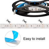 1 x RAW Customer Returns 1m Battery Powered RGB LED Strip Lights Flexible Rope Lighting with Battery Power Supply Box and 24 Keys RF Remote Controller - RRP €15.12