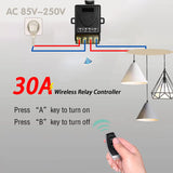 1 x RAW Customer Returns ThisRC radio remote control light switch AC 220V 230V 30A relay receiver and 4 transmitters radio control for light water pump household appliances agricultural irrigation - RRP €27.99