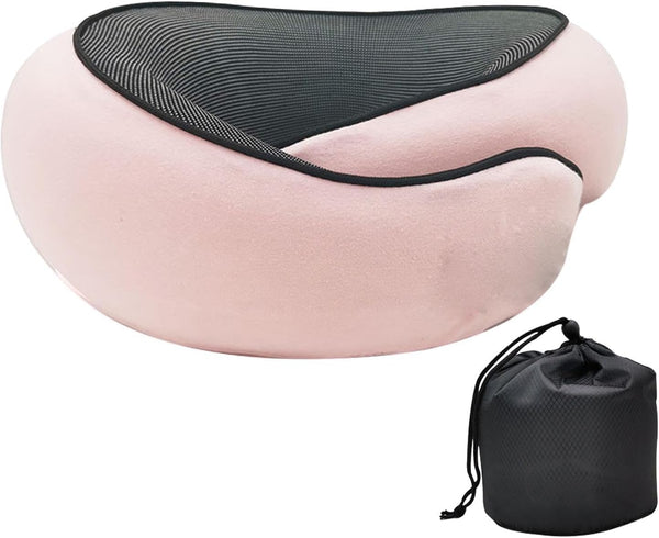 3 x Brand New LuGirlre Travel Neck Pillow, Cotton Neck Support Pillow, Adjustable Neck Pillow Pink  - RRP €61.2