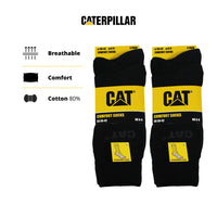 1 x RAW Customer Returns Caterpillar Comfort Socks 6 pairs of super comfortable dress socks with terry soles, excellent quality cotton black, 39-42  - RRP €27.5