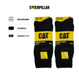 1 x RAW Customer Returns Caterpillar Comfort Socks 6 pairs of super comfortable dress socks with terry soles, excellent quality cotton black, 39-42  - RRP €27.5