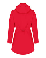 1 x RAW Customer Returns ATLASLAVA Rain Jacket Women Waterproof Hooded Transition Jacket Long with Breathable Lining Trench Coat Windbreaker Red XL - RRP €63.52