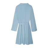 1 x Brand New RoomTour Bathrobe Women s Dressing Gown Women s Bathrobe Cotton with Pocket Blue S - RRP €27.6