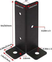 1 x RAW Customer Returns 8 pieces Screw-on sleeve 4 x 4 Post support Base plate Post sleeve Fence post with base plate Anchor sleeve for square wooden posts - RRP €34.99