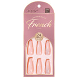 9 x Brand New Mlen 24 Pieces False Nails Press on Tips Full Cover Fake Nails Long Ballerina Artificial Nails Comfortable for Women and Girls Party and Home DIY Pink - RRP €162.0