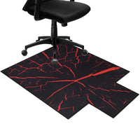 1 x RAW Customer Returns SHACOS Gaming Floor Protection Mat for Hard Floors Carpet Scratch-Resistant Non-Slip Black Chair Mat Gaming Floor Mat Office Chair Mat Chair Mats with Lip Office Chair Mat 90x120 cm Red - RRP €19.82