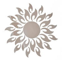 6 x Brand New VIERSHU Sunflower Mirror Sticker Acrylic 3D Wall Sticker Modern Bedroom Living Room Bathroom Wall Decoration Wall Sticker Wall Sticker Silver - RRP €59.94