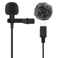 1 x RAW Customer Returns AGPTEK Type-C Lavalier Microphone, 2m Mini Omnidirectional Condenser for Android and Tablets, Microphone with Windscreen for Streaming, Podcast, Compatible with All Devices with Type-C Connector - RRP €11.09