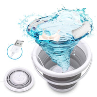 1 x RAW Customer Returns Mini Washing Machine, Mini Foldable Washing Machine, Portable Ultrasonic Turbine Washing Machine with USB Port Travel Apartments Dormitories Camping Socks Underwear - RRP €33.6