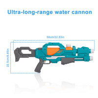 1 x Brand New FORMIZON Water Gun Toy 2 Nozzles, Water Blaster Squirt Guns for Kids, Water Squirt Guns Toy for Kids with 600ML Water Tank Children Summer Toys for Pool Beach Party Blue  - RRP €15.12