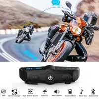 1 x RAW Customer Returns Bluetooth Motorcycle Helmet Intercom, Communication System for Riders and Passengers, Motorcycle Helmet Bluetooth Headset Suitable for GPS, MP3, Waterproof, CVC Noise Reduction Double  - RRP €87.79