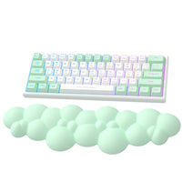 1 x RAW Customer Returns Attack Shark Light Green Cloud Soft Comfortable Keyboard Wrist Rest, Non-Slip Ergonomic Wrist Support, Desk Hand Rest for TKL Mechanical Keyboard Full Size Gaming Keyboard - RRP €19.86