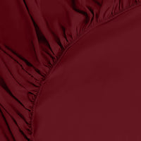 1 x RAW Customer Returns Utopia Bedding - Fitted sheet 180x200cm - Burgundy - Brushed polyester microfiber fitted sheet - 35 cm deep pocket - RRP €15.99