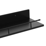 1 x RAW Customer Returns Giftgarden Black Wall Shelf Wooden, Small Floating Shelf Picture Ledge with Black Metal Railing for Living Room, Kitchen, Children s Room, Bedroom or Office - 3 Pieces with Different Sizes - RRP €27.99