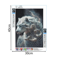 80 x Brand New BJBJJIU 5D Diamond Art Painting Kit, Diamond Painting Pictures Set, Diamond Painting Rhinestone Embroidery Painting for Adults, Children, Home, Wall Decorations 40 x 30 cm white tiger  - RRP €1632.0