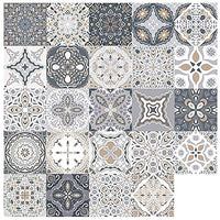 1 x RAW Customer Returns Bestine Pack of 24 Tile Stickers, Retro Mosaic Wall Tile Stickers, Moroccan Style, Self-Adhesive Tile Transfer Stickers, DIY for Kitchen, Bathroom, Home Decor 24 Pieces, 20 x 20 cm  - RRP €24.99