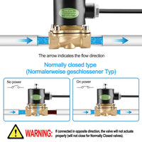 1 x RAW Customer Returns Heschen Brass Electric Solenoid Valve, 2W-160-15J, 1 2 inch, AC220V, Direct Action Water Air Gas Normally Closed Replacement Valve - RRP €27.72