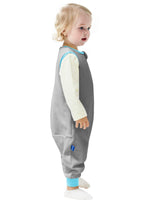 1 x RAW Customer Returns ililmmoe Baby Unisex Sleeping Bag with Feet Pajamas Infant Walking Cotton Sleeping Bag Wearable Blankets Cotton Clip Lining 1.5 Tog,Gray Pirate Whale L,100cm - RRP €23.99