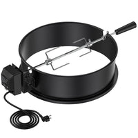 1 x RAW Customer Returns Onlyfire rotating spit with motor for Weber kettle grill 47 cm and other models, rotisserie, grill skewer set for charcoal grill enameled black  - RRP €79.99