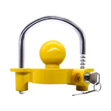 1 x RAW Customer Returns HISports Trailer Lock Anti-Theft Trailer Security Lock for Normal Trailer Crane 50mm to Protect Caravan Anti-Theft with 2 Keys Yellow - RRP €18.13