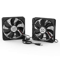 1 x RAW Customer Returns ELUTENG Double USB Fan 120mm 5V, 2 In 1 USB PC Computer Fan 120mm with 3 Adjustable Speeds, 120mm USB Fan Quiet Case Fan Compatible with PS4 Laptop TV Box AV Cabin Router - RRP €18.99