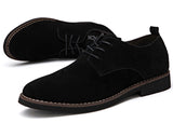 1 x RAW Customer Returns Dadawen Men s Suede City Shoes, Black - Black - Size 42 EU - RRP €60.0