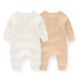 1 x RAW Customer Returns ZAV Solid Unisex Newborn Baby Boys Girls Rompers 2 Pack Long Sleeve Jumpsuits Infant Clothes Outfits , 12 M , Style 05 - RRP €24.18