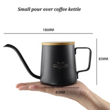 1 x RAW Customer Returns MERMOO YILAN gooseneck kettle 350ml coffee kettle coffee pot small stainless steel gooseneck coffee maker pour over kettle coffee pot black  - RRP €18.99