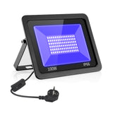 1 x RAW Customer Returns Eleganted 100W LED Blacklight Spotlight 365nm UV Floodlight IP66 Waterproof Blacklight Party Spotlight with ON OFF for Halloween Aquarium Concert Party,Bar - RRP €58.48