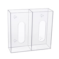 1 x RAW Customer Returns KOEMEHR wall holder for disposable gloves made of acrylic for 2 boxes , glove holder glove dispenser for disposable gloves made of vinyl, latex, nitrile, transparent - RRP €35.05